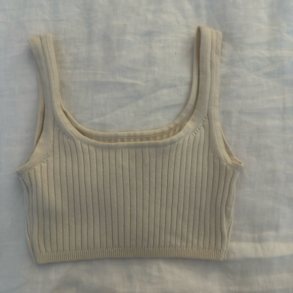 Wilfred Ivory Ribbed Knit Tank - Picture 3 of 3